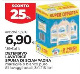 Unicoop Etruria Detersivo lavatrice spuma di sciampagna offerta