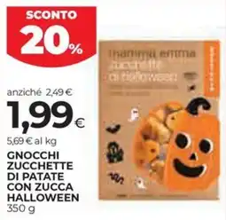 Unicoop Etruria Gnocchi zucchette di patate con zucca halloween offerta