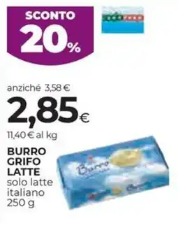 Unicoop Etruria Burro Grifo Latte offerta
