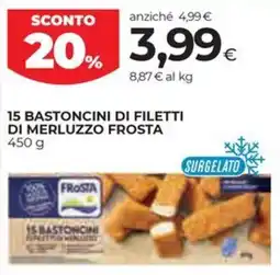 Unicoop Etruria Bastoncini di filetti di merluzzo frosta offerta