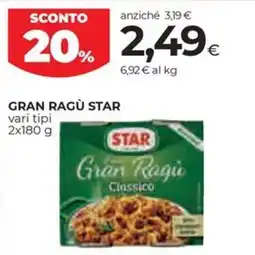 Unicoop Etruria Gran Ragù Star offerta