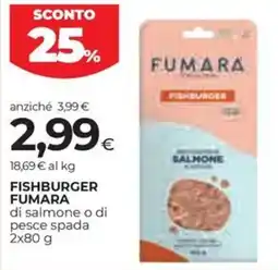 Unicoop Etruria Fishburger Fumara di salmone o di pesce spada offerta
