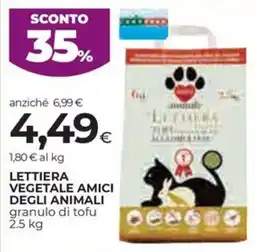 Unicoop Etruria Lettiera vegetale amici degli animali offerta
