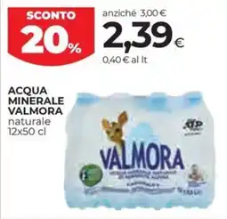 Unicoop Etruria Acqua minerale Valmora naturale offerta