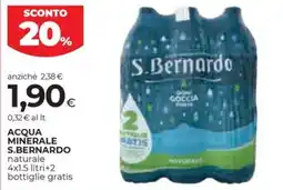 Unicoop Etruria Acqua minerale S.Bernardo naturale offerta