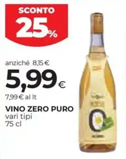 Unicoop Etruria Vino zero puro offerta