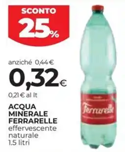 Unicoop Etruria Acqua minerale ferrarelle effervescente naturale offerta