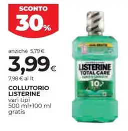 Unicoop Etruria Collutorio Listerine offerta