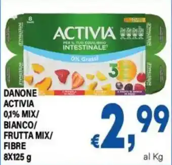 Danone Activia 0,1% Mix Bianco Frutta Mix Fibre