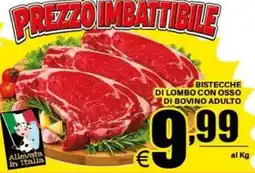 DEM Bistecche di lombo con osso di bovino adulto offerta
