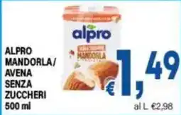 DEM Alpro mandorla/avena senza zuccheri offerta