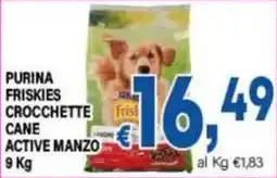 DEM Purina Friskies Crocchette Cane Active Manzo offerta