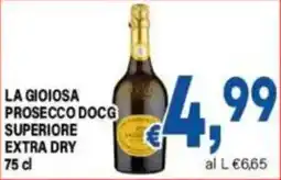 DEM La gioiosa prosecco docg superiore extra dry offerta