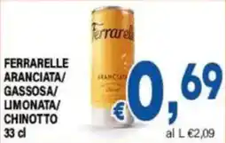 DEM Ferrarelle aranciata/ gassosa/ limonata/ chinotto offerta
