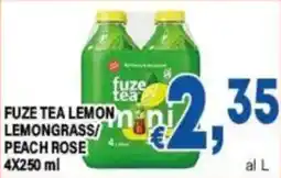 DEM Fuze tea lemon lemongrass peach rose offerta