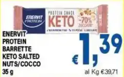 DEM Enervit protein barrette keto salted nuts/cocco offerta