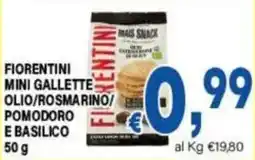 DEM Fiorentini mini gallette olio/rosmarino/pomodoro e basilico offerta