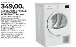 Unicoop Etruria Asciugatrice a pompa di calore Indesit offerta