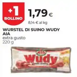 Unicoop Etruria Wurstel di suino Wudy AIA extra gusto offerta