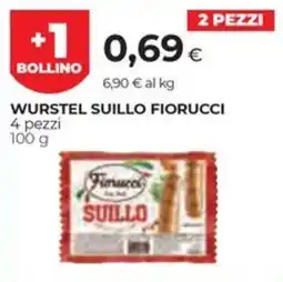 Unicoop Etruria Wurstel Suillo Fiorucci offerta