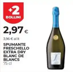 Unicoop Etruria Spumante Freschello Extra Dry Blanc de Blancs offerta
