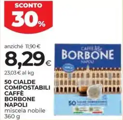Unicoop Etruria Cialde compostabili caffè Borbone Napoli offerta