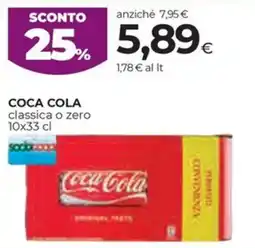 Unicoop Etruria Coca Cola classica o zero offerta
