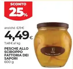 Unicoop Etruria Pesche allo sciroppo Fattoria dei Sapori offerta