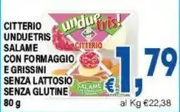 DEM Undue tris! salame con formaggio e grissini offerta