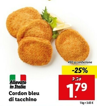 Lidl Cordon bleu di tacchino offerta