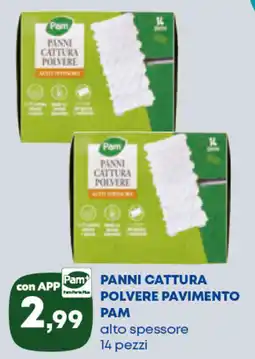 Panorama TiBi Panni cattura polvere pavimento Pam offerta