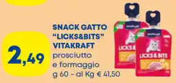 Panorama TiBi Snack gatto Licks&Bits Vitakraft offerta