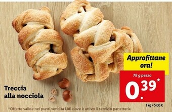 Lidl Treccia alla nocciola offerta