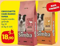 Panorama TiBi Crocchette cane manzo Simba offerta