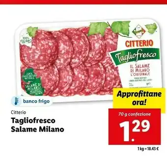 Lidl Il salame di milano l'originale 70 g(ml) offerta