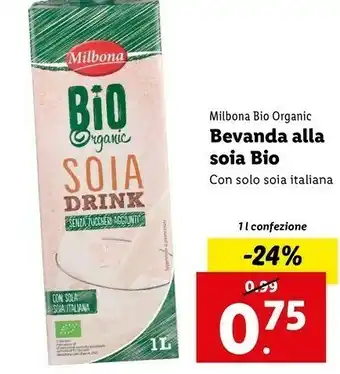 Lidl Soia drink cacao bio 1000 g(ml) offerta