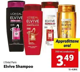 Lidl Paris elvive shampoo offerta