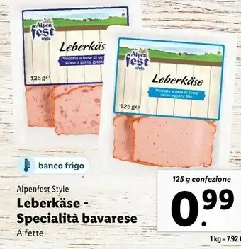 Specialità bavarese a fette