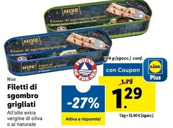 Lidl Filetti di sgombro grigliati offerta
