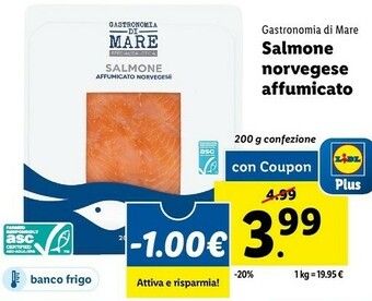 Lidl Salmone norvegese affumicato offerta