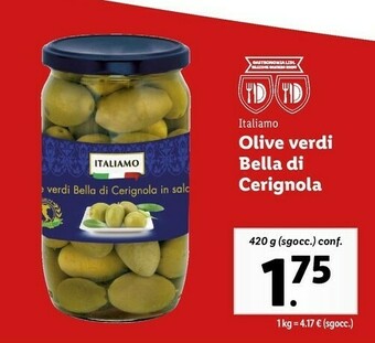 Lidl Olive verdi bella di cerignola offerta