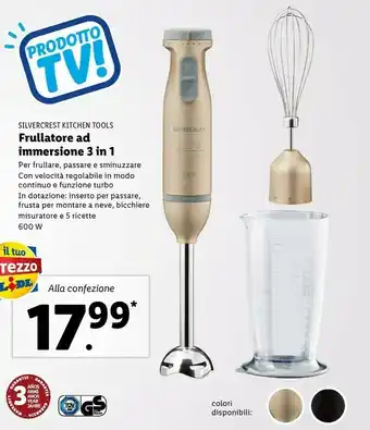 Lidl Frullatore ad immersione 3 in 1 offerta