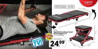 Lidl Parkside sgabello / carrello per lavori di montaggio offerta