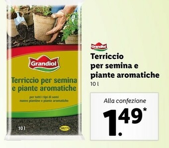 Lidl Grandiol terriccio per semina e piante aromatiche offerta