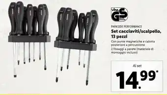Lidl Parkside performance set cacciaviti / scalpello offerta