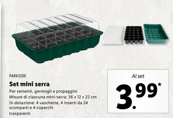 Lidl Parkside set mini serra offerta