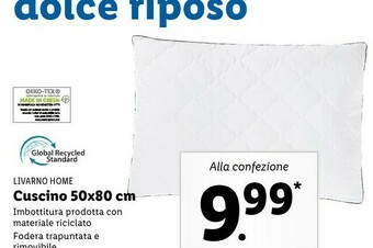 Lidl Livarno home cuscino 50x80 cm offerta
