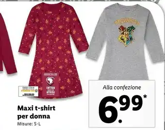 Lidl Maxi t-shirt per donna offerta