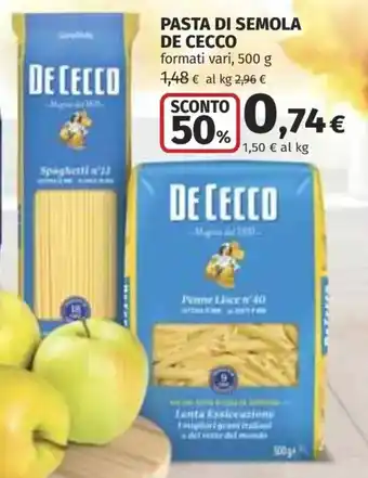Pasta di semola De Cecco