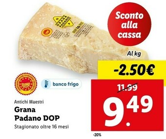 Lidl Grana padano dop offerta